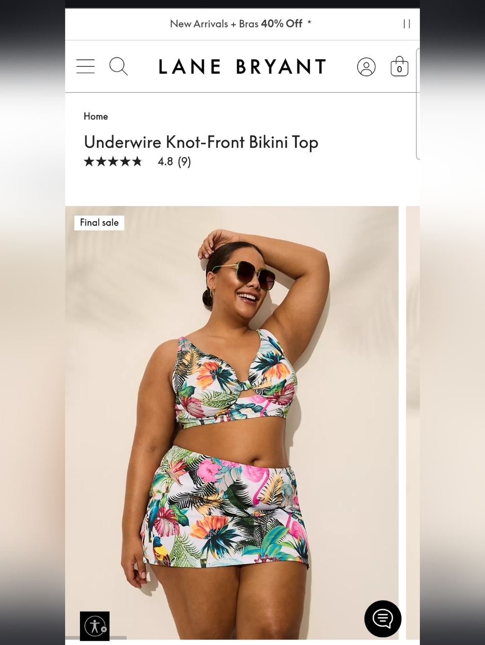 Swim By Cacique Underwire Knot-front Bikini Top